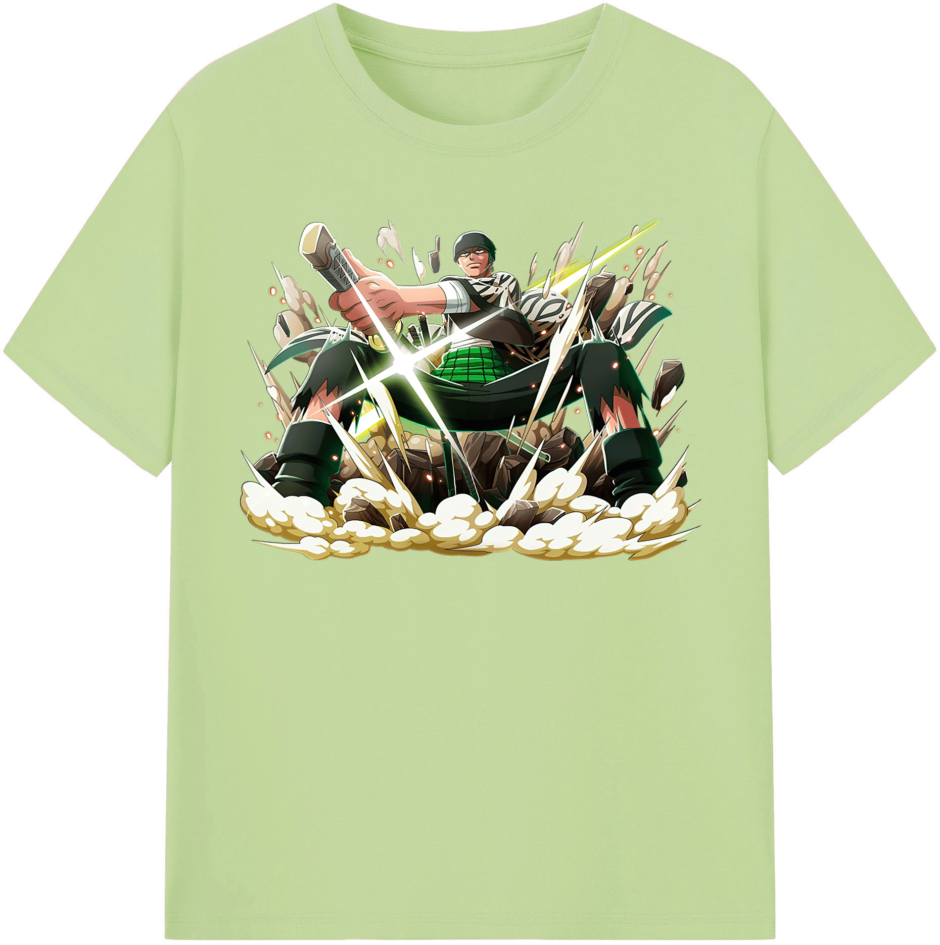 ワンピース ロロノア・ゾロ ONE PIECE Roronoa Zoro 綿100％半袖Tシャツ（フロントプリント）
